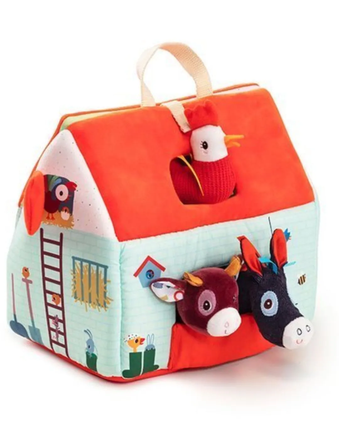 Lilliputiens - farma rozkładany domek z 6 zwierzątkami, rolnikiem i traktorem