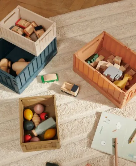 Liewood - składana skrzynka do przechowywania Weston Storage Box M 2-pak Sandy Liewood - składana skrzynka do przechowywania Weston Storage Box M 2-pak Sandy