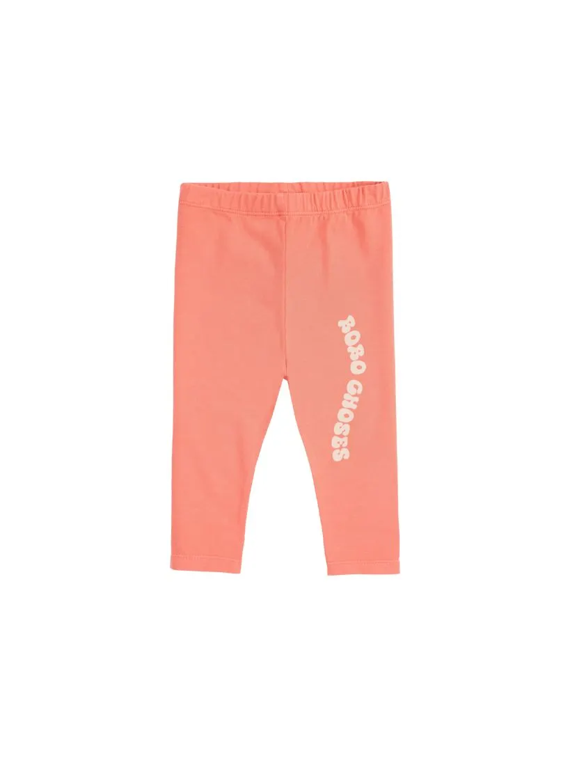 BOBO CHOSES - legginsy dziecięce Wavy Bobo Choses coral pink koralowy róż