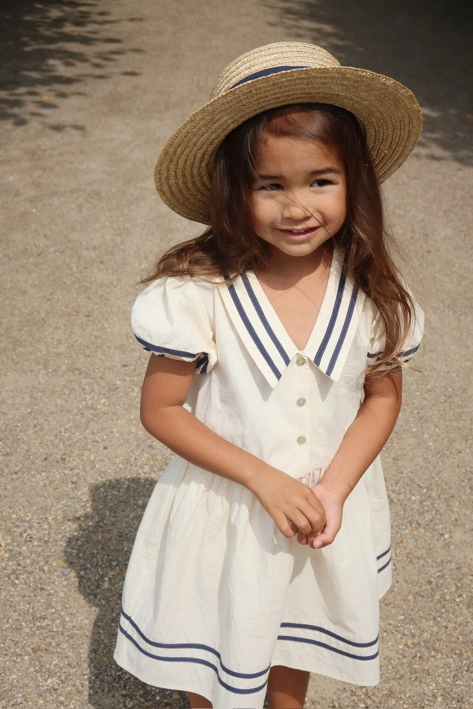 Konges Sløjd - sukienka dziecięca marynarska Allie Sailor Dress GOTS