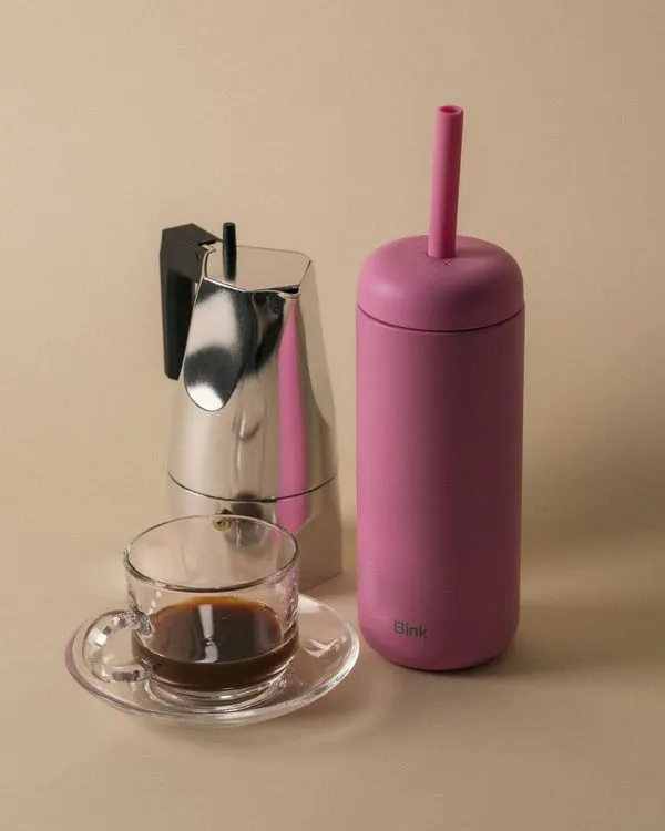 Bink - termos - kubek termiczny Straw Tumbler 500 ml Bubble Gum Bink - termos - kubek termiczny Straw Tumbler 500 ml Bubble Gum