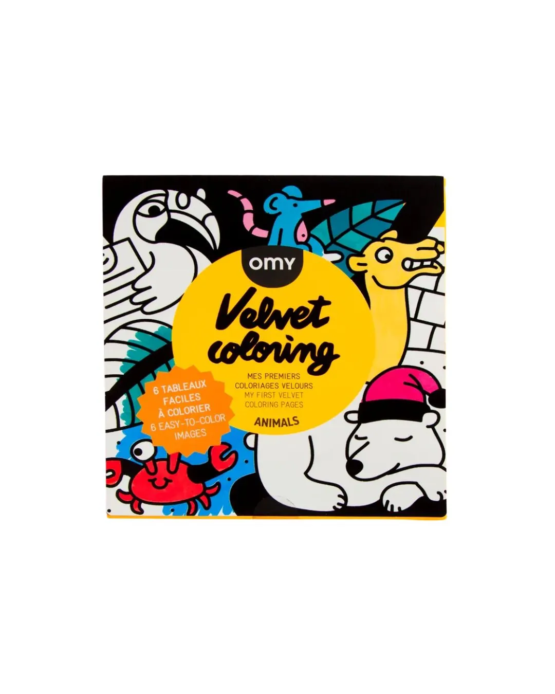 OMY - zestaw 6 welwetowych kolorowanek Zwierzęta OMY - zestaw 6 welwetowych kolorowanek Zwierzęta
