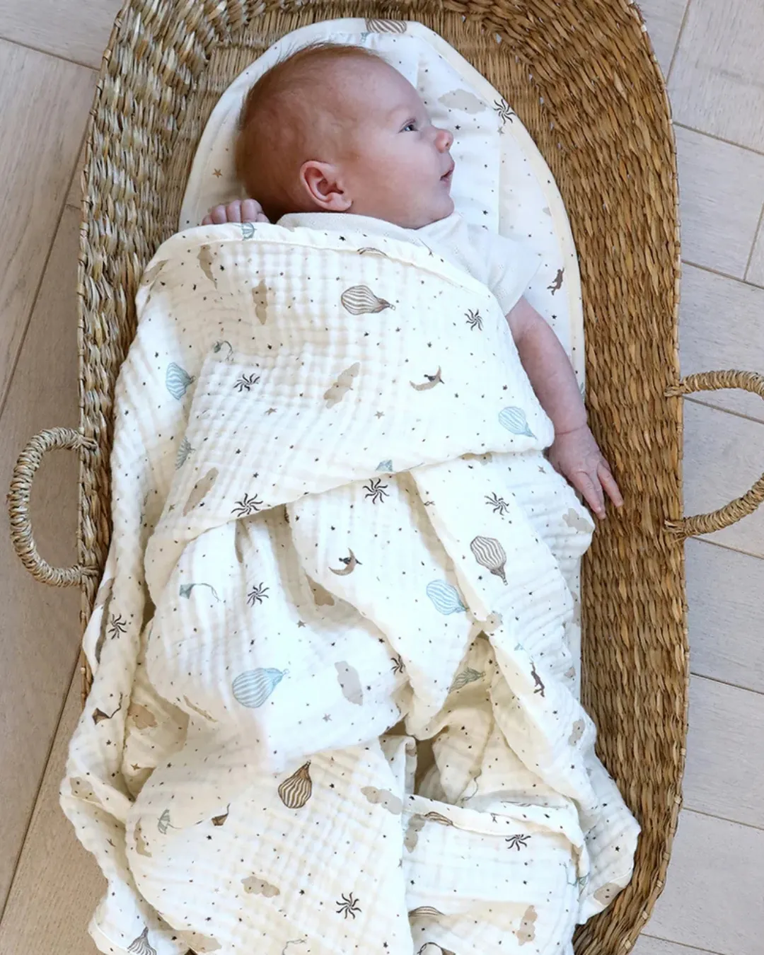 Cam Cam Copenhagen - muślinowy kocyk dla niemowląt GOTS Dreamland