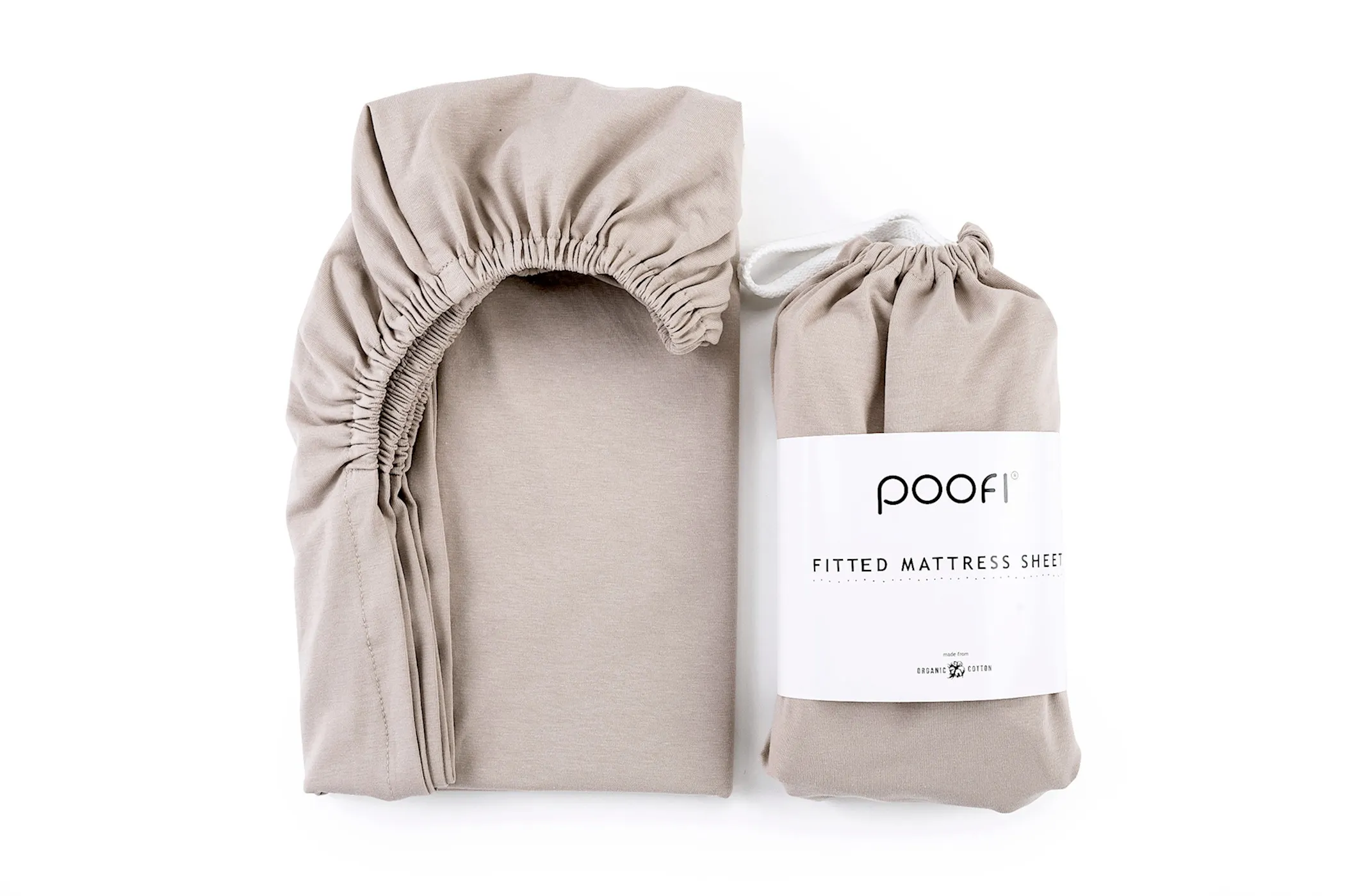 Poofi - prześcieradło Organic&Color 60x120 nugat Poofi - prześcieradło Organic&Color 60x120 nugat