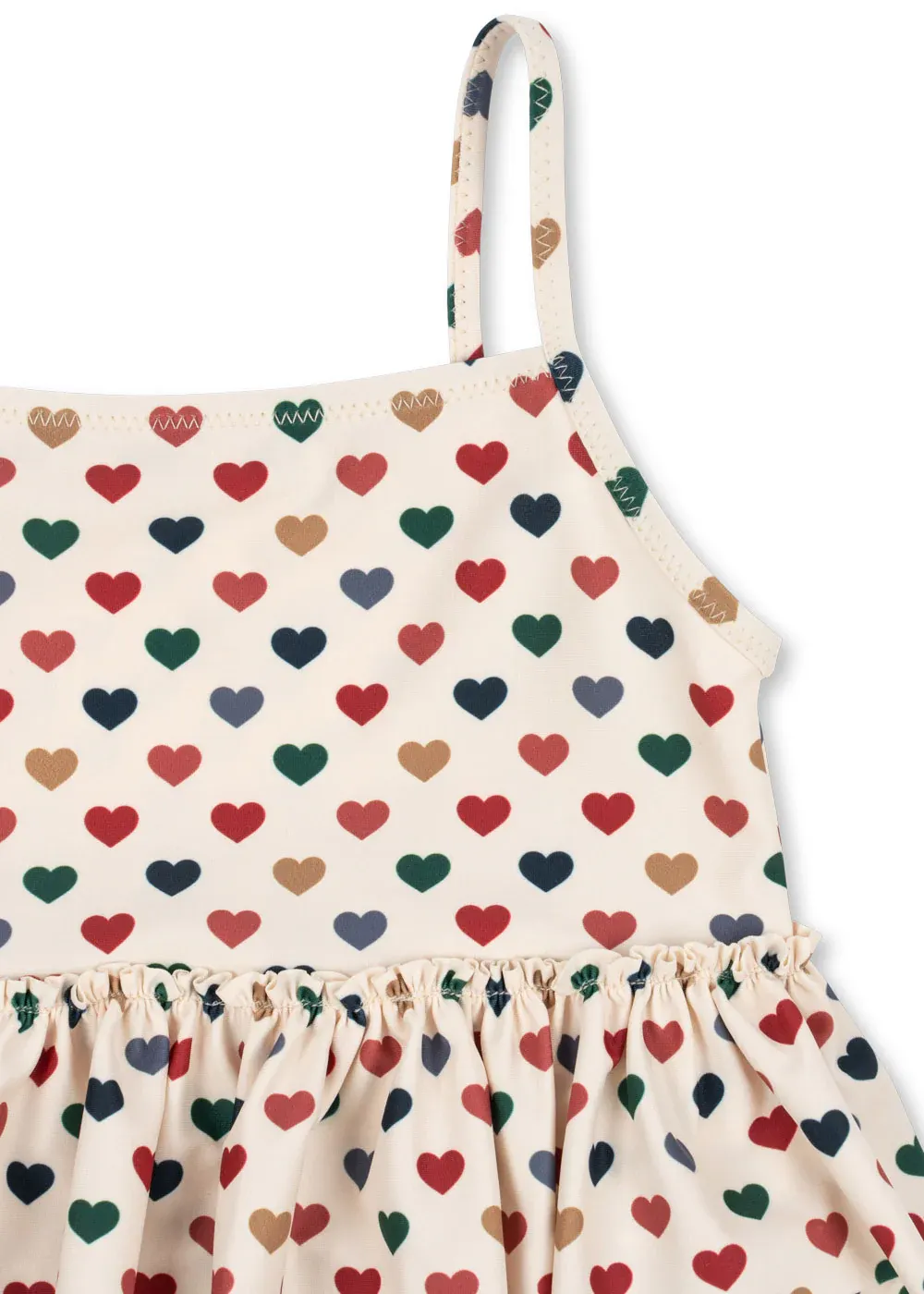 Konges Sløjd - kostium kąpielowy jednoczęściowy Manuca FRILL GRS coeur coloré