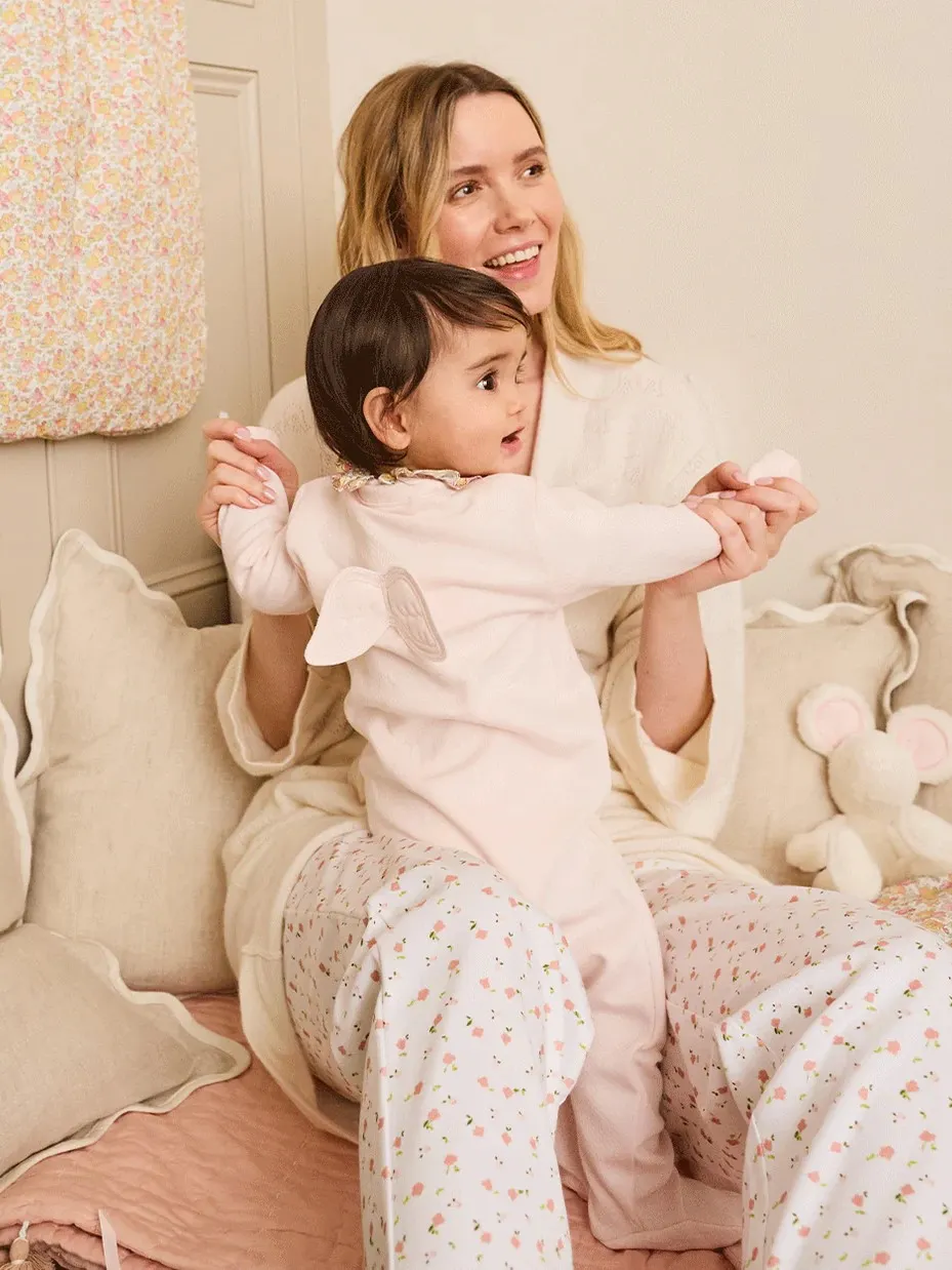 Pajacyk niemowlęcy Marie-Chantal Angel Wing Pointelle Różowy Pajacyk niemowlęcy Marie-Chantal Angel Wing Pointelle Różowy