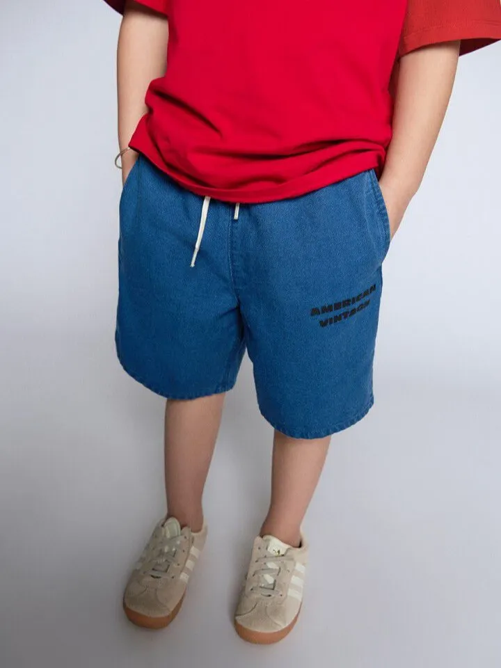 American Vintage - szorty bermudy Comow Stone Blue