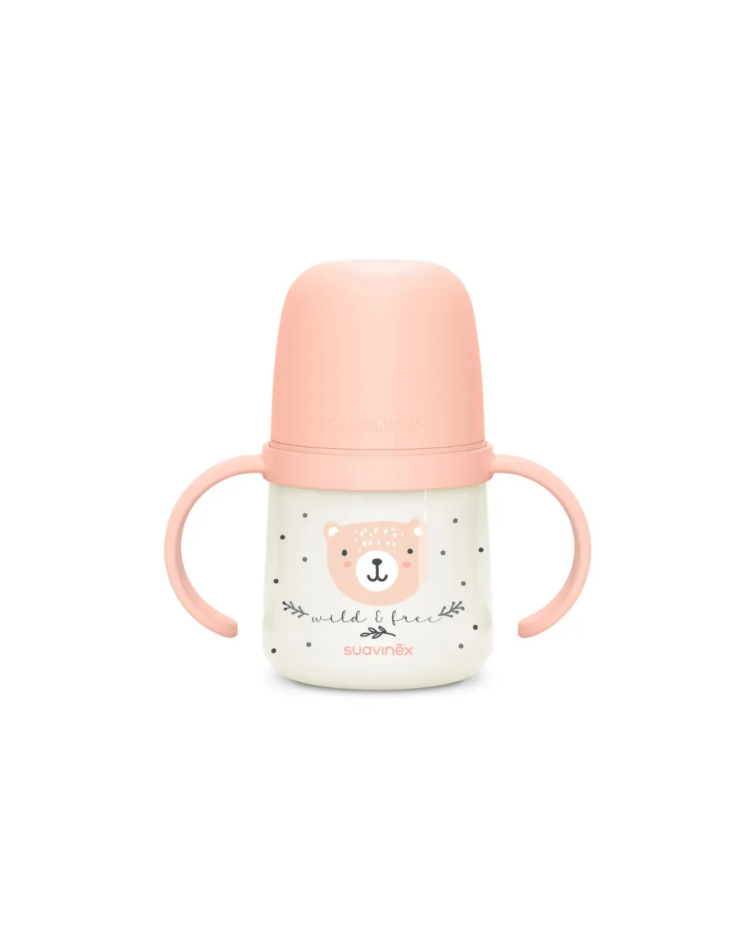 Suavinex - pierwszy kubek z silikonowym ustnikiem 150 ml świecący Wild & Free różowy Suavinex - pierwszy kubek z silikonowym ustnikiem 150 ml świecący Wild & Free różowy