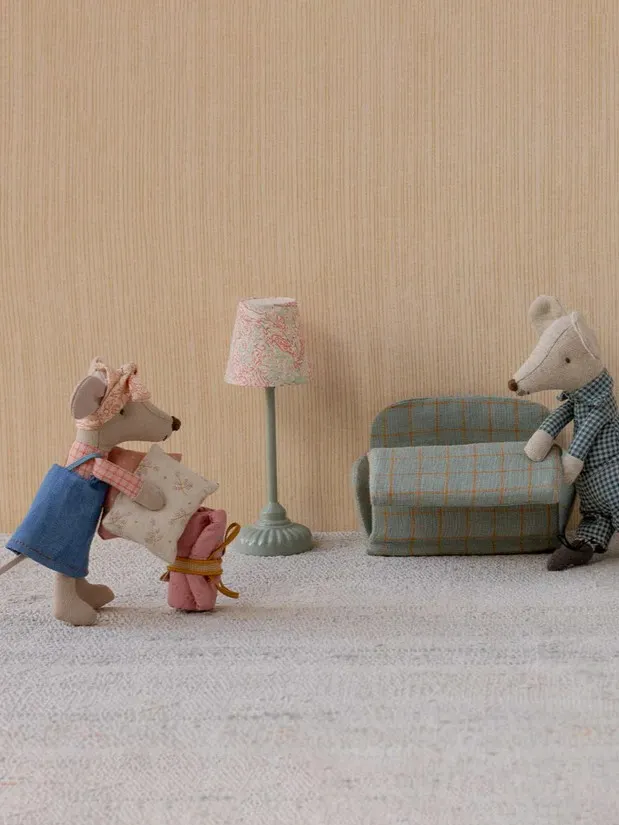 Maileg - lampa podłogowa do domku dla myszek Vintage Mint