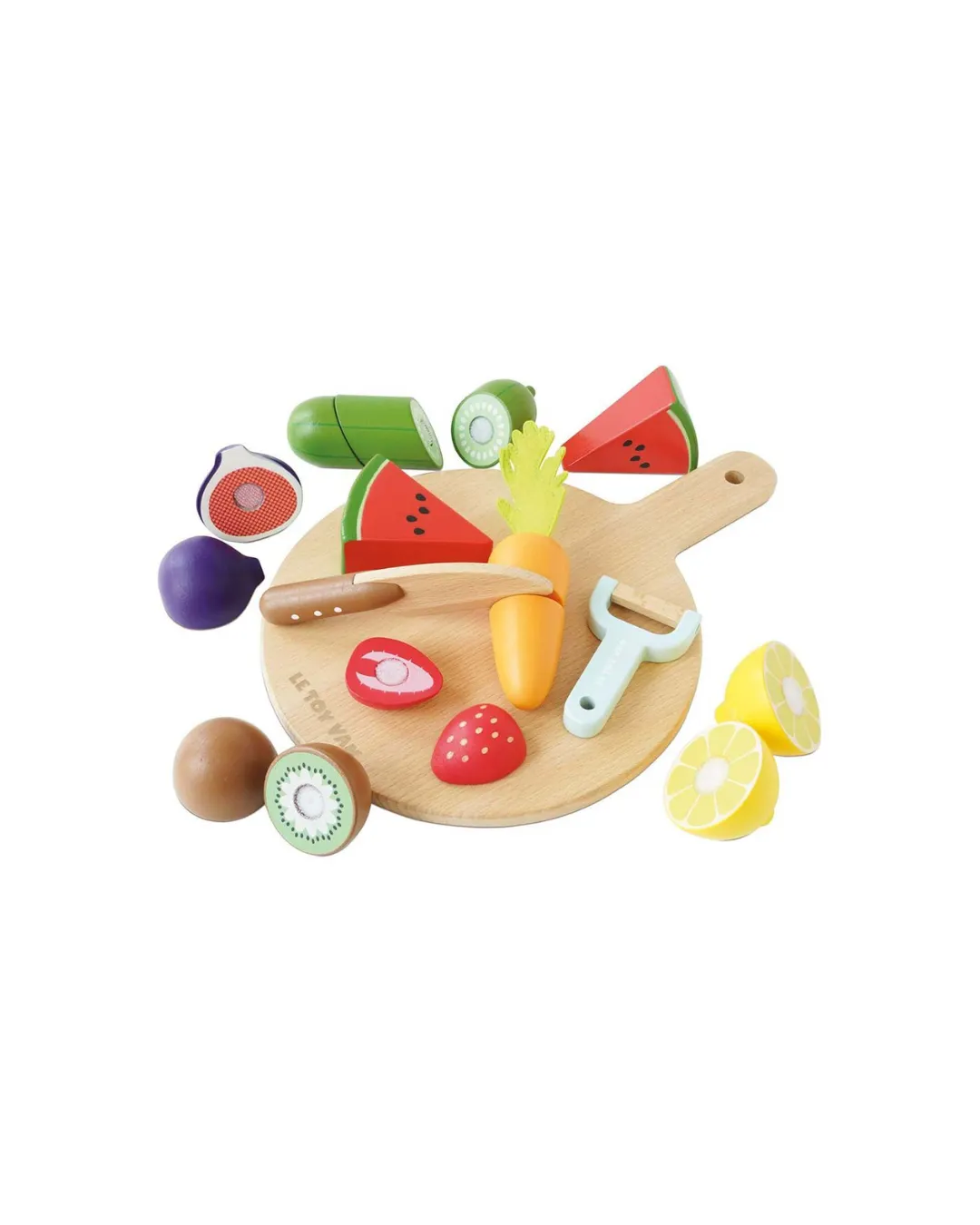 Le Toy Van - Drewniane warzywa i owoce zestaw do krojenia, zabawa w gotowanie Le Toy Van - Drewniane warzywa i owoce zestaw do krojenia, zabawa w gotowanie