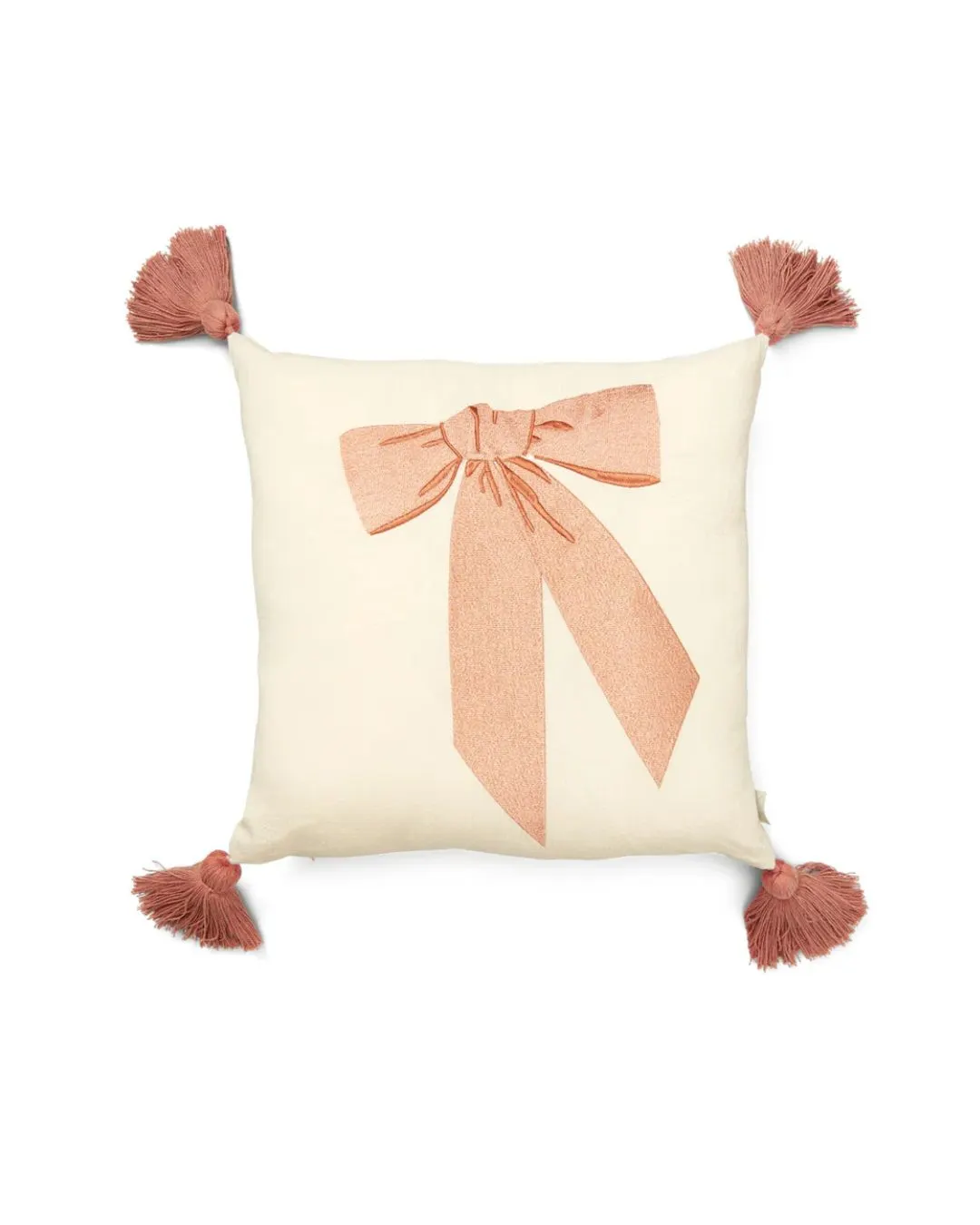 Cam Cam Copenhagen - poduszka haftowana z frędzlami OCS Bows