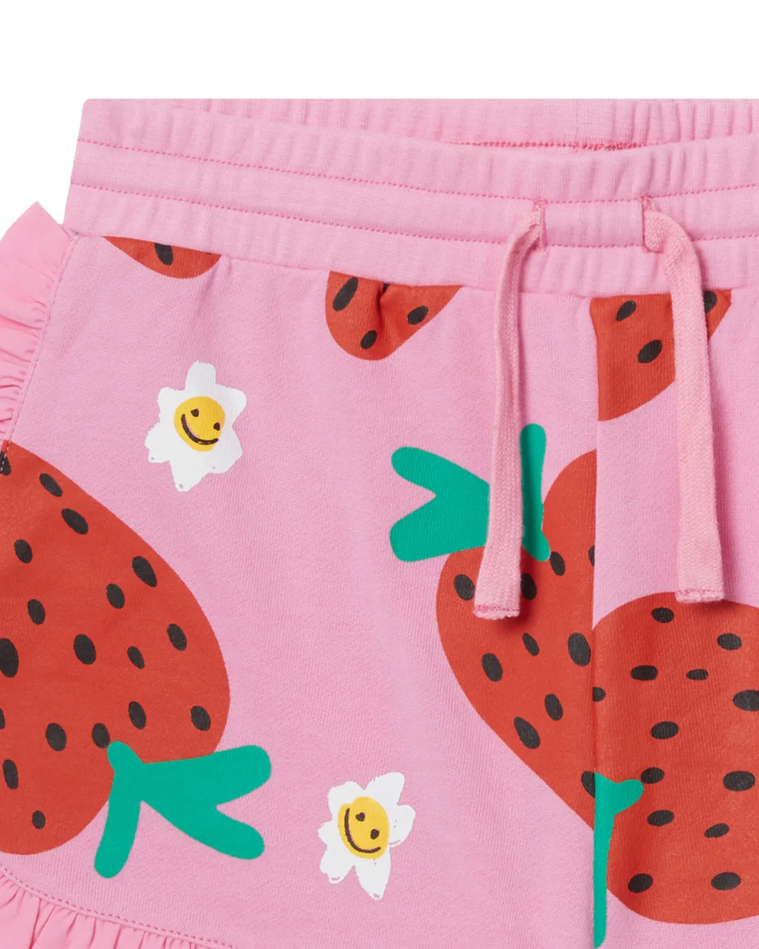 Stella McCartney - szorty dziewczęce Strawberry Print Fringe Shorts Stella McCartney - szorty dziewczęce Strawberry Print Fringe Shorts