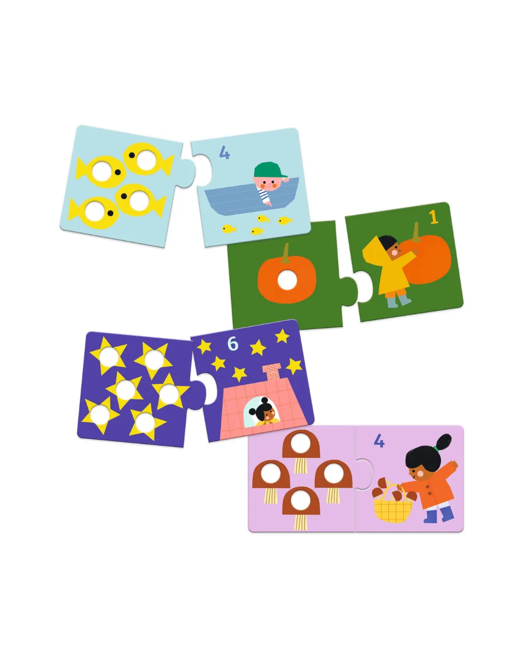 Djeco - puzzle duo Łączenie Liczb