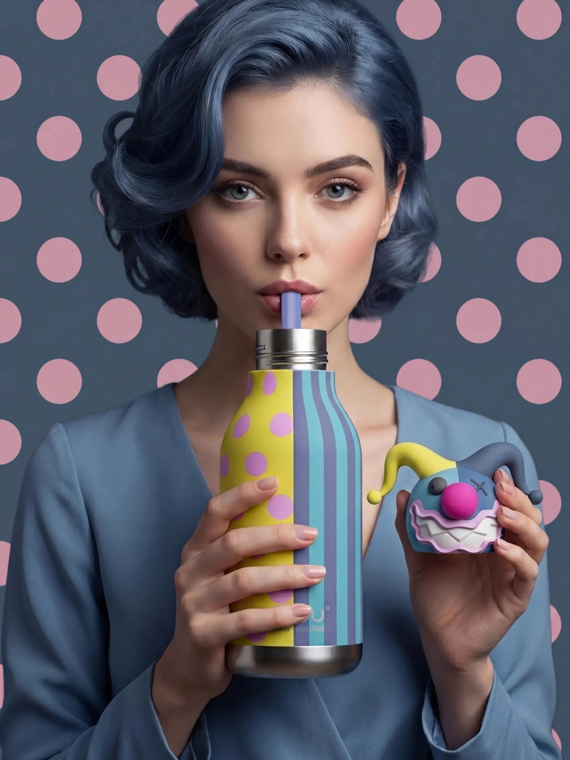Asobu - butelka termiczna Asobu Clown 460 ml
