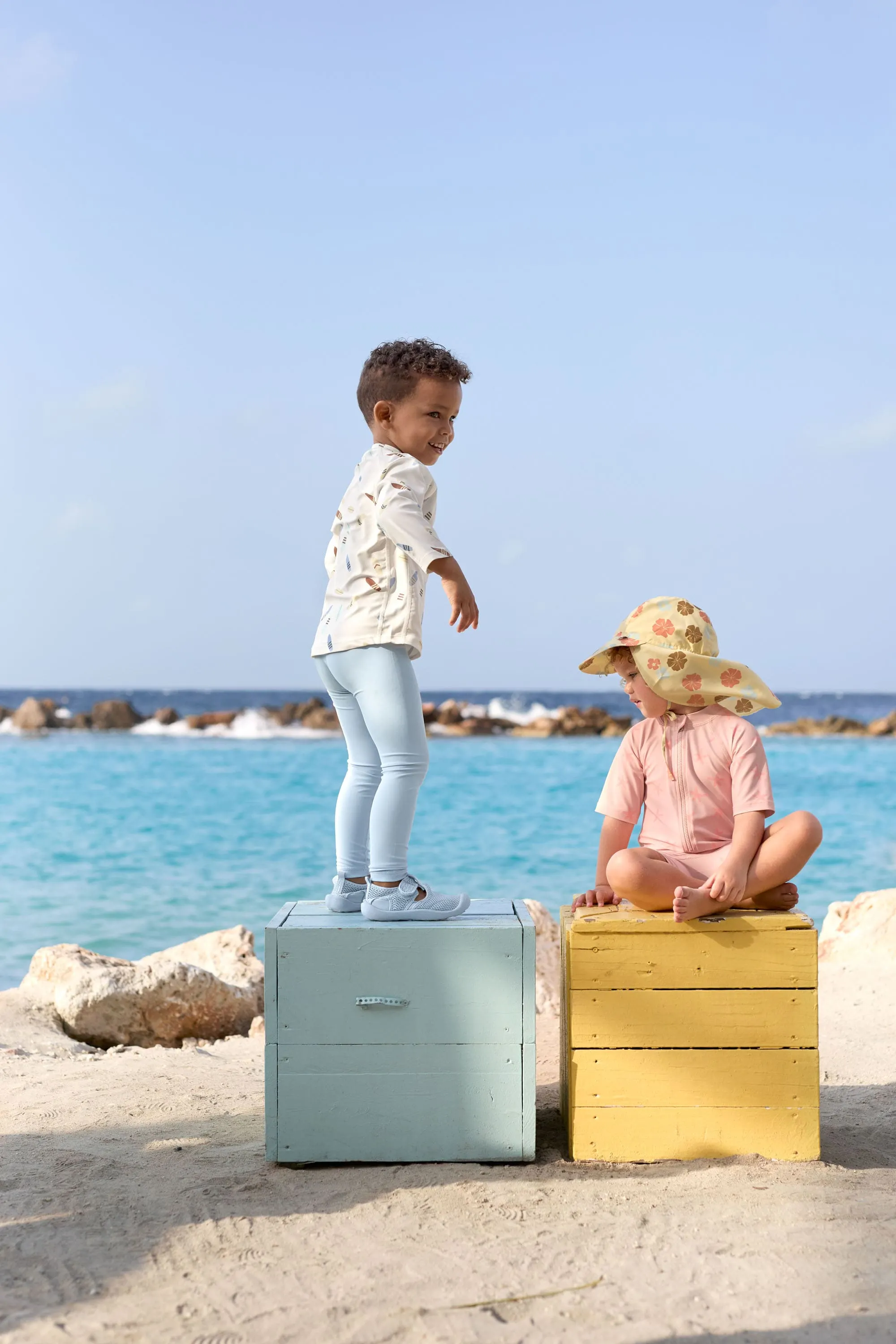 Lassig - dziecięca koszulka z długim rękawem Rashguard LSF UV Surfboards sea salt