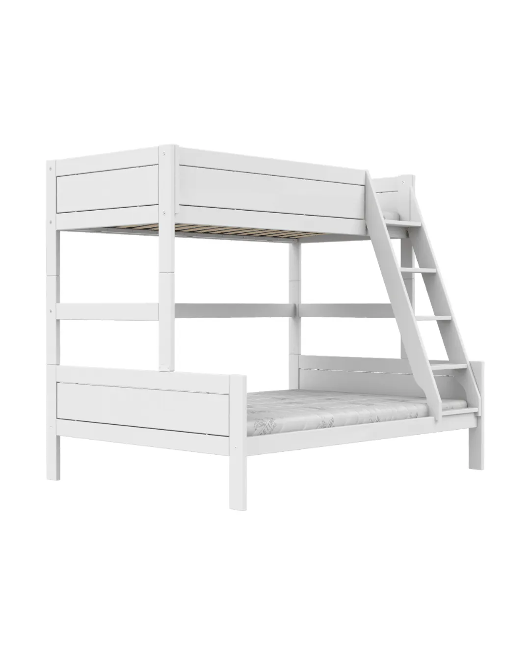 LIFETIME Kidsrooms - łóżko piętrowe Family 90/140x200 cm z drabinką White Deluxe