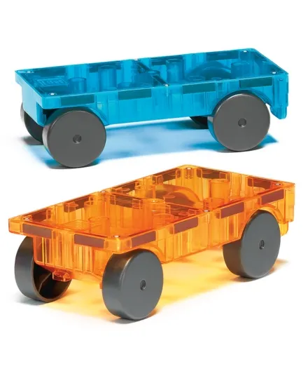 MAGNA-TILES - zestaw do rozbudowy autka Cars 2 elementy Pomarańczowy i Niebieski MAGNA-TILES - zestaw do rozbudowy autka Cars 2 elementy Pomarańczowy i Niebieski