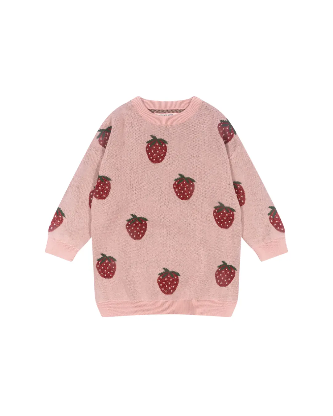 Konges Sløjd - sukienka dziecięca Lapis Lurex Knit Dress Strawberry