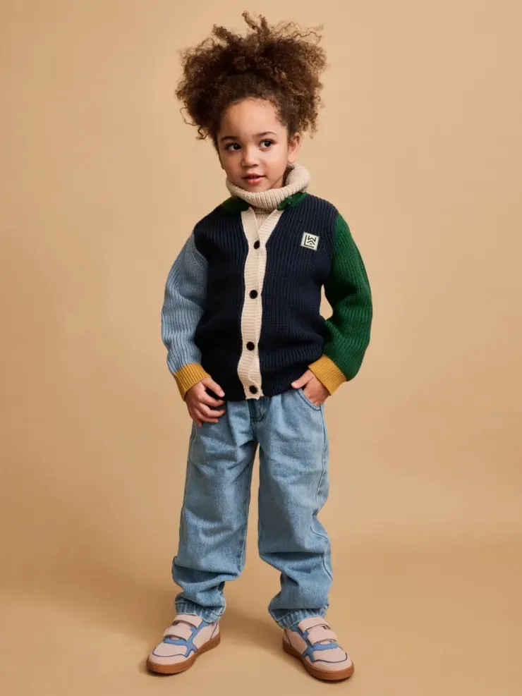 Liewood - bawełniany kardigan Thea Classic Navy multi mix