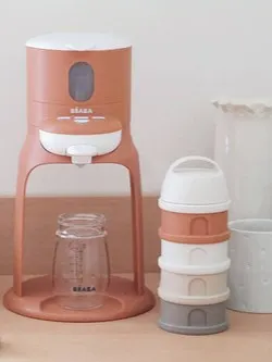 Beaba - pojemniki na mleko modyfikowane 4 komorowe Cotton White - Terracotta Beaba - pojemniki na mleko modyfikowane 4 komorowe Cotton White - Terracotta