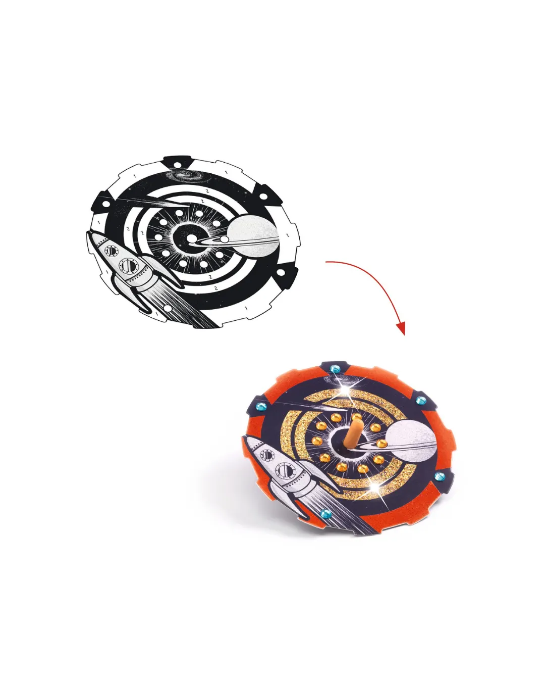 Djeco - zrób to sam bączki HYPNO COSMOS Djeco - zrób to sam bączki HYPNO COSMOS