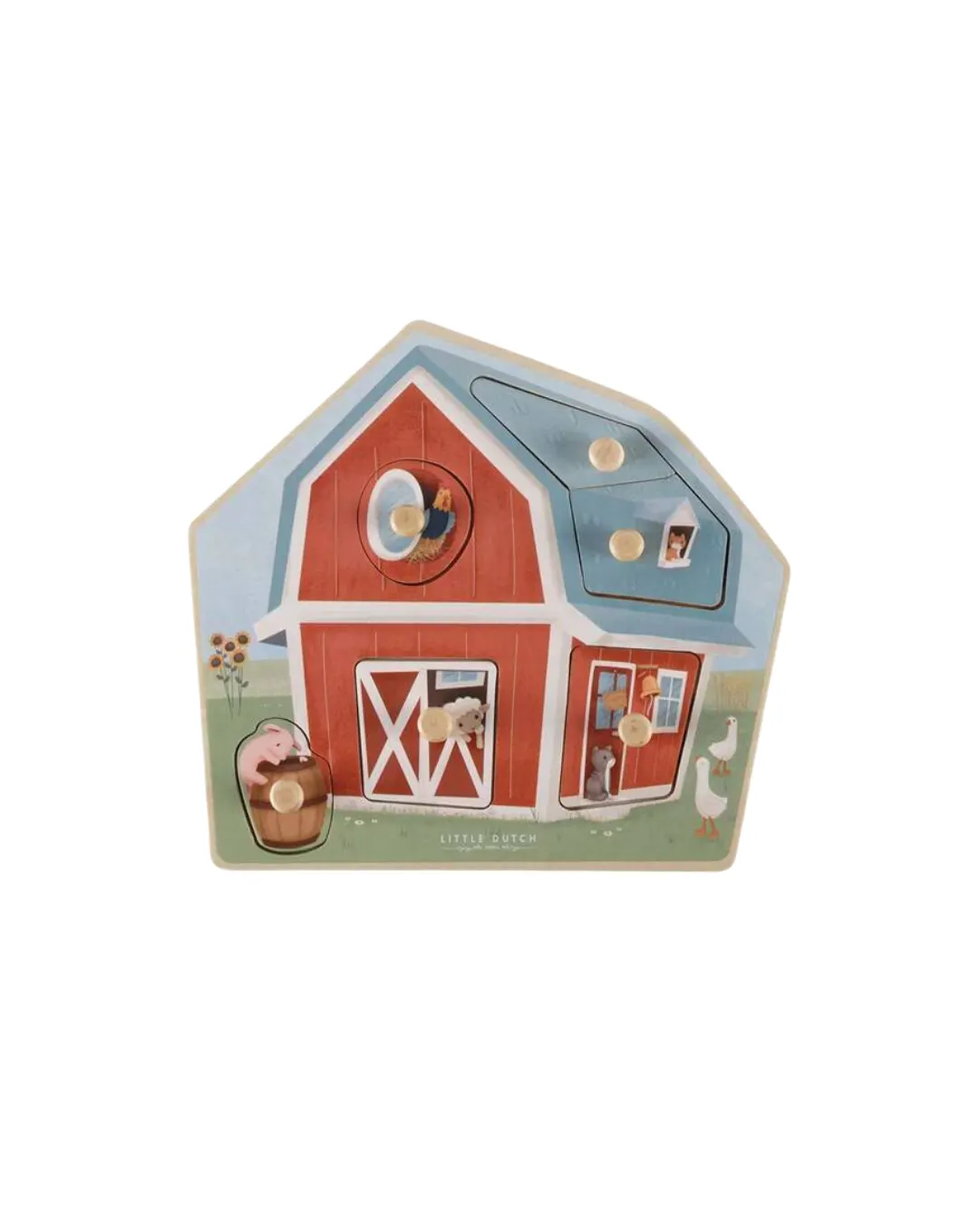 Little Dutch - drewniane puzzle układanka 1+ Little Farm Little Dutch - drewniane puzzle układanka 1+ Little Farm