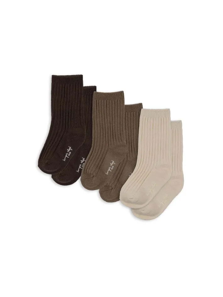 Konges Sløjd - skarpetki dla dzieci 3-pak Rib 