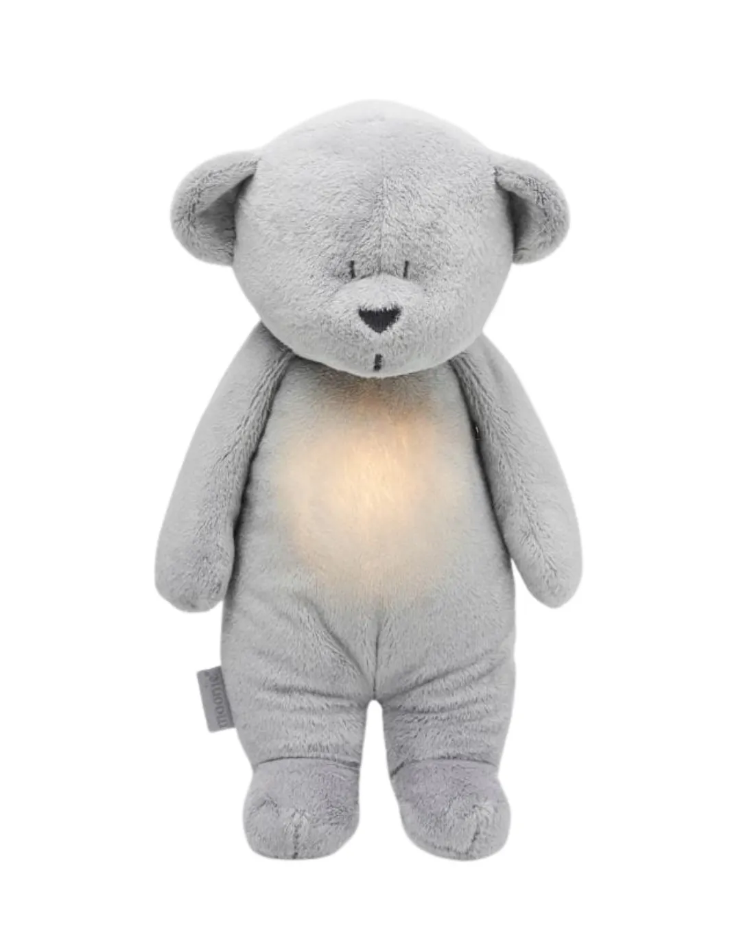 Moonie - szumiący miś organic z lampką Silver Moonie - szumiący miś organic z lampką Silver