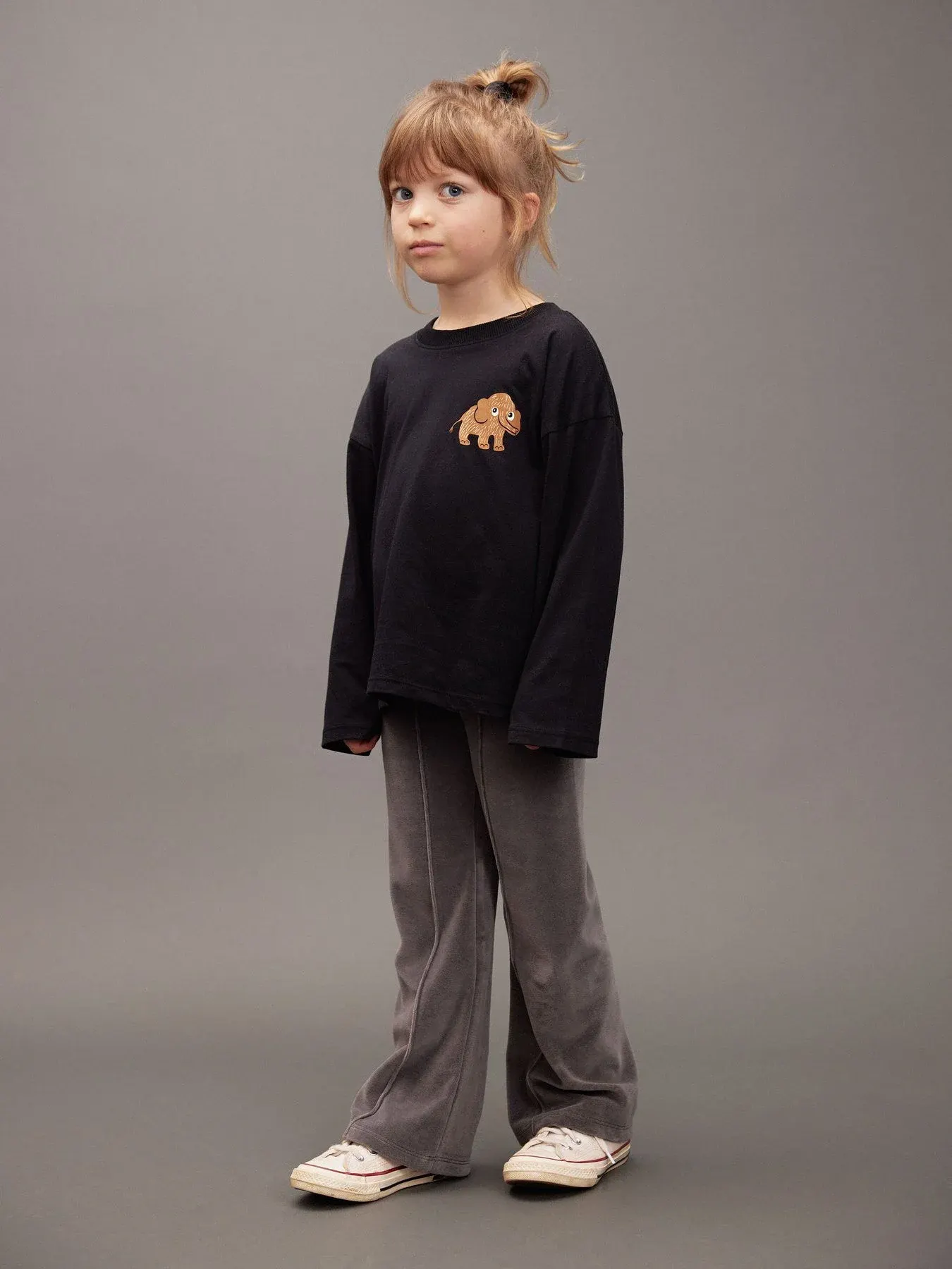Mini Rodini - welurowe spodnie Clover Velour Flared Trousers