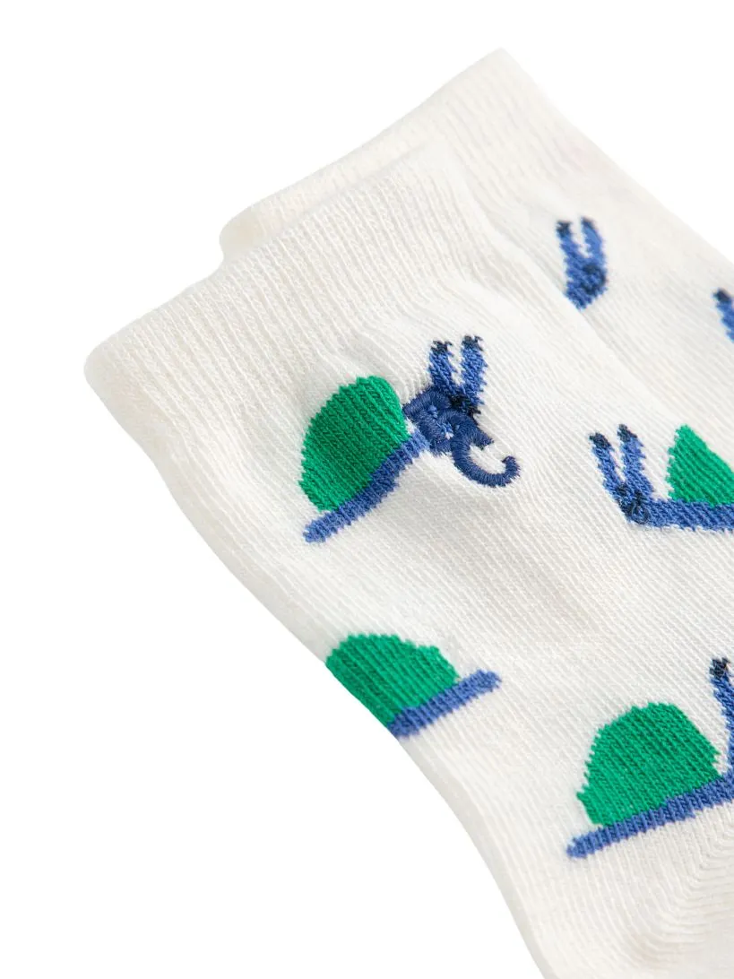 BOBO CHOSES - skarpetki dziecięce Funny Snail off white złamana biel 