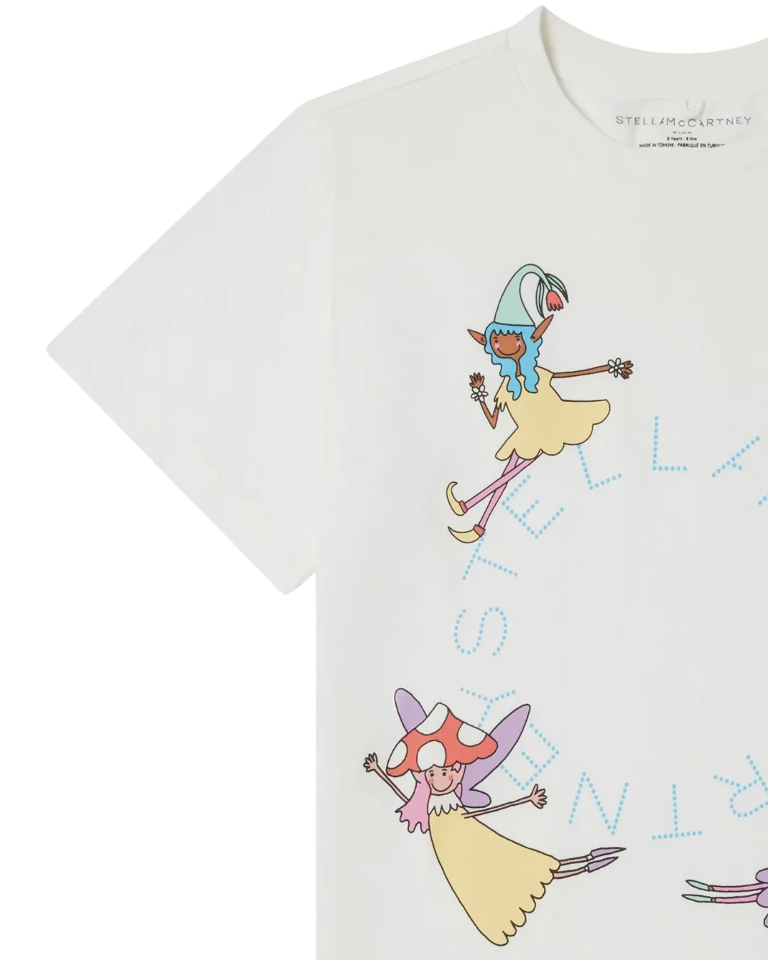 Stella McCartney - koszulka dziewczęca z krótkim rękawem Fairies Print Crewneck T-Shirt