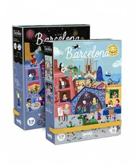 Londji - dwustronne puzzle dla dzieci Barcelona - Dzień i Noc Londji - dwustronne puzzle dla dzieci Barcelona - Dzień i Noc