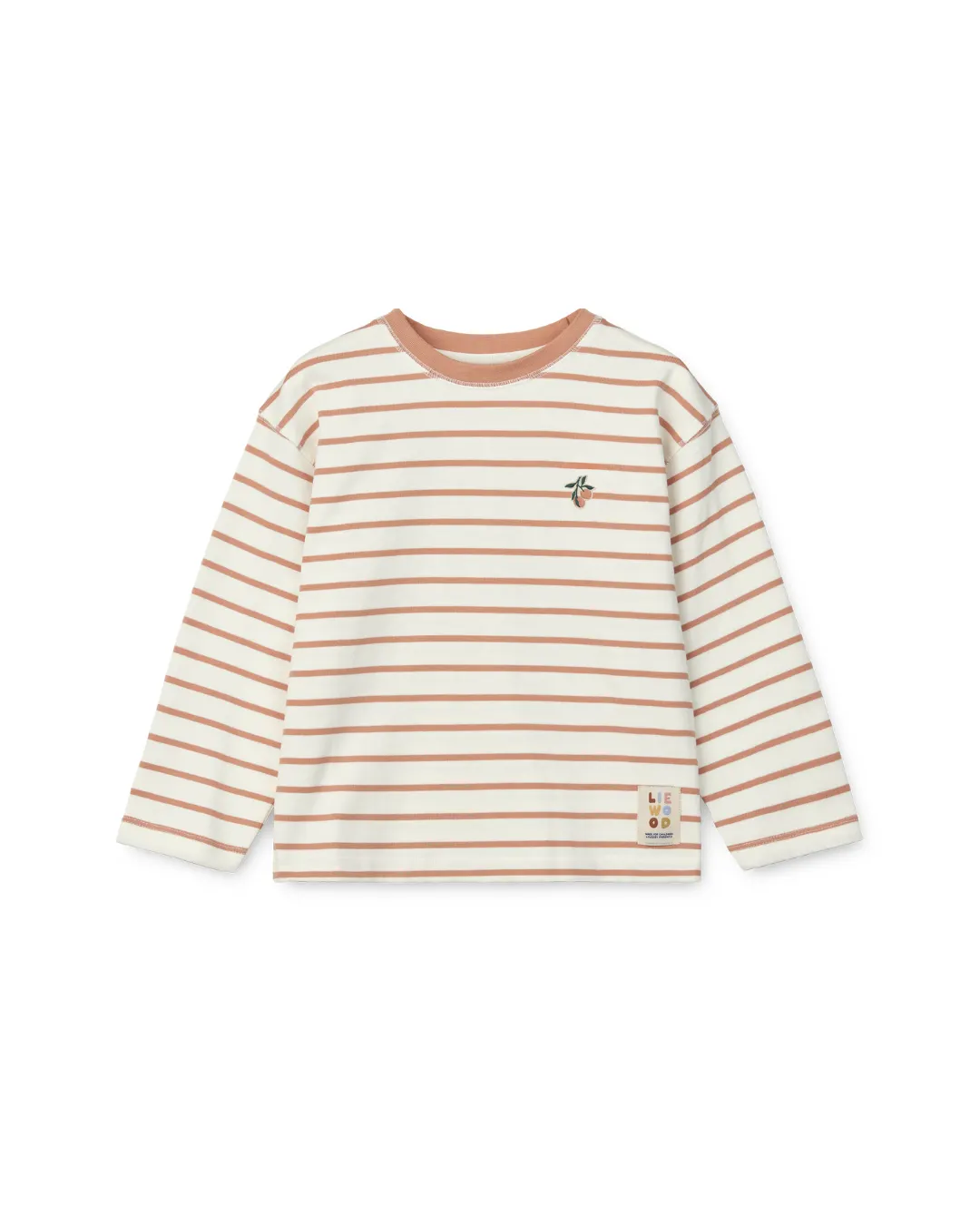Liewood - koszulka z długim rękawem Tyler Stripe Tuscany rose Creme de la creme