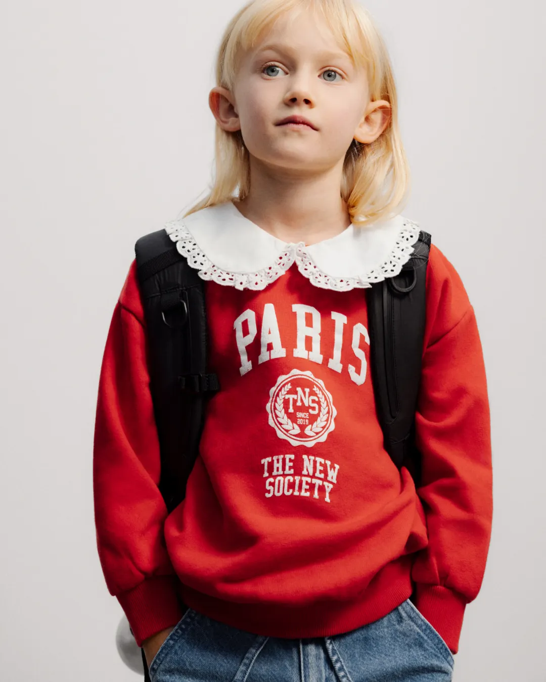 The New Society - bawełniana bluza Paris Chinese Red The New Society - bawełniana bluza Paris Chinese Red