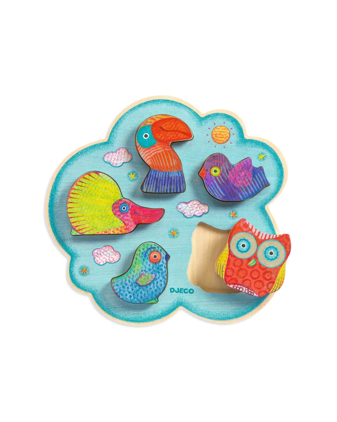 Djeco - drewniane puzzle Toucanco