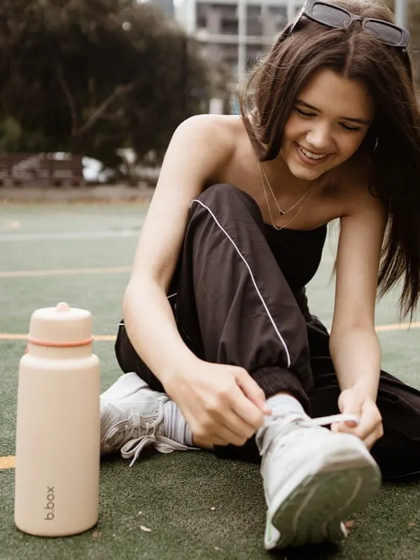 B.box - Butelka termiczna ze składanym ustnikiem – termos ze stali nierdzewnej 1l Melon Mist