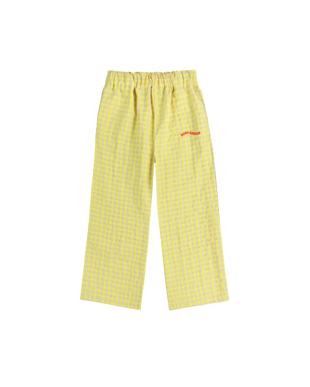 BOBO CHOSES - spodnie dziecięce z tkaniny Vichy multicolor