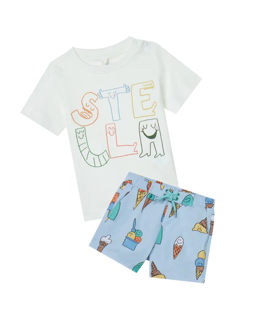 Stella McCartney - stylizacja plażowa chłopięca Ice Cream