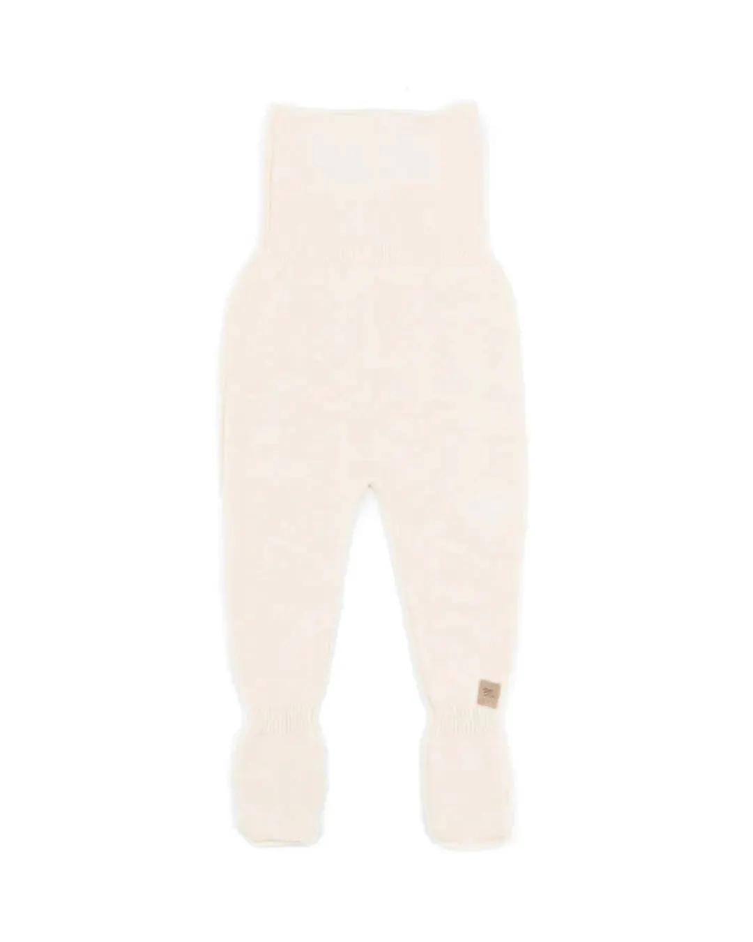 Bamboom - dzianinowe półśpiochy ze stopkami białe