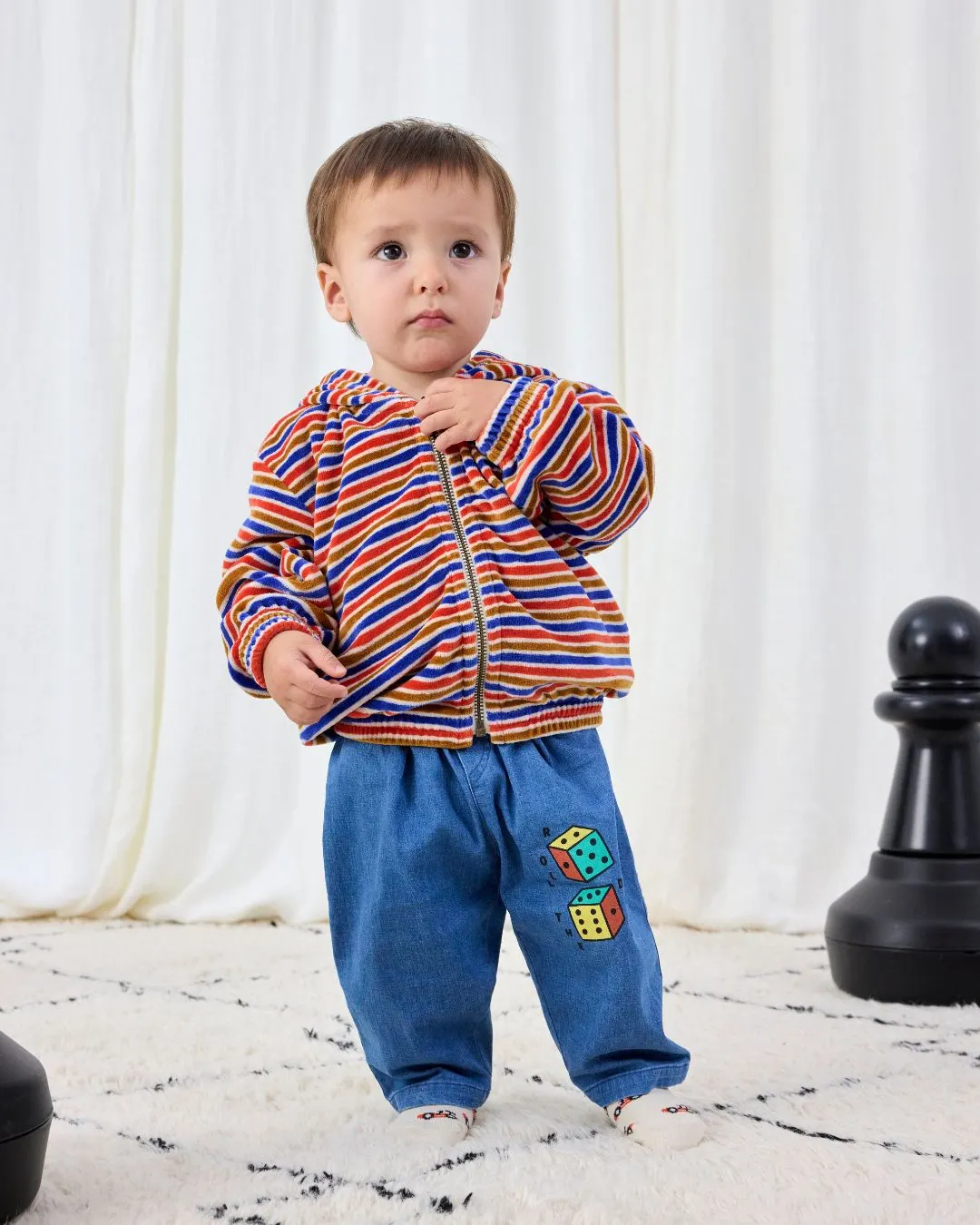 BOBO CHOSES - dziecięce spodnie jeansowe Roll The Dice BOBO CHOSES - dziecięce spodnie jeansowe Roll The Dice