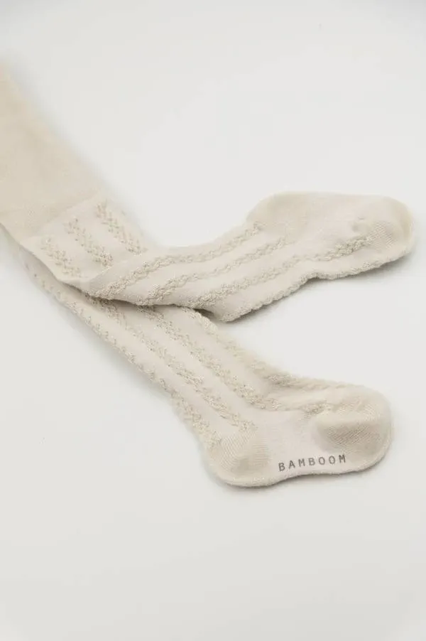 Bamboom - bambusowe rajstopy z ażurowym wzorem jasnoszare