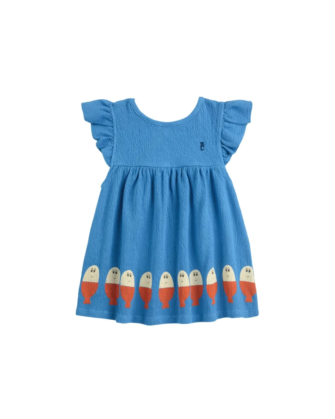 BOBO CHOSES - sukienka dziecięca z falbanami Morning Egg blue niebieska