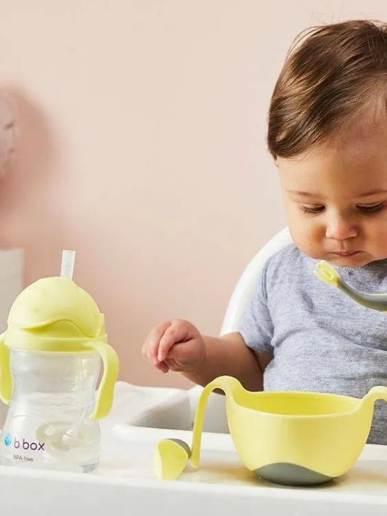 B.box - bidon dla dzieci - kubek niekapek ze słomką 240 ml Gelato Banana Split