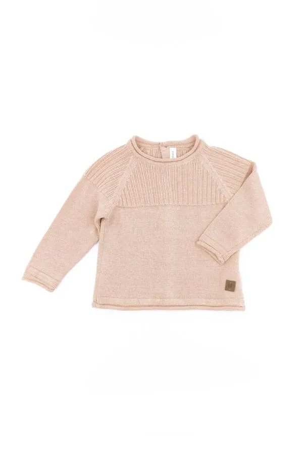 Bamboom - bambusowy sweter dla niemowlaka różowy