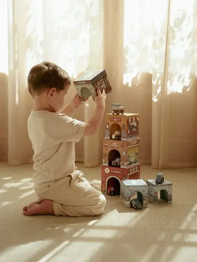 Wieża do układania Little Dutch + 6 autek FSC Wieża do układania Little Dutch + 6 autek FSC