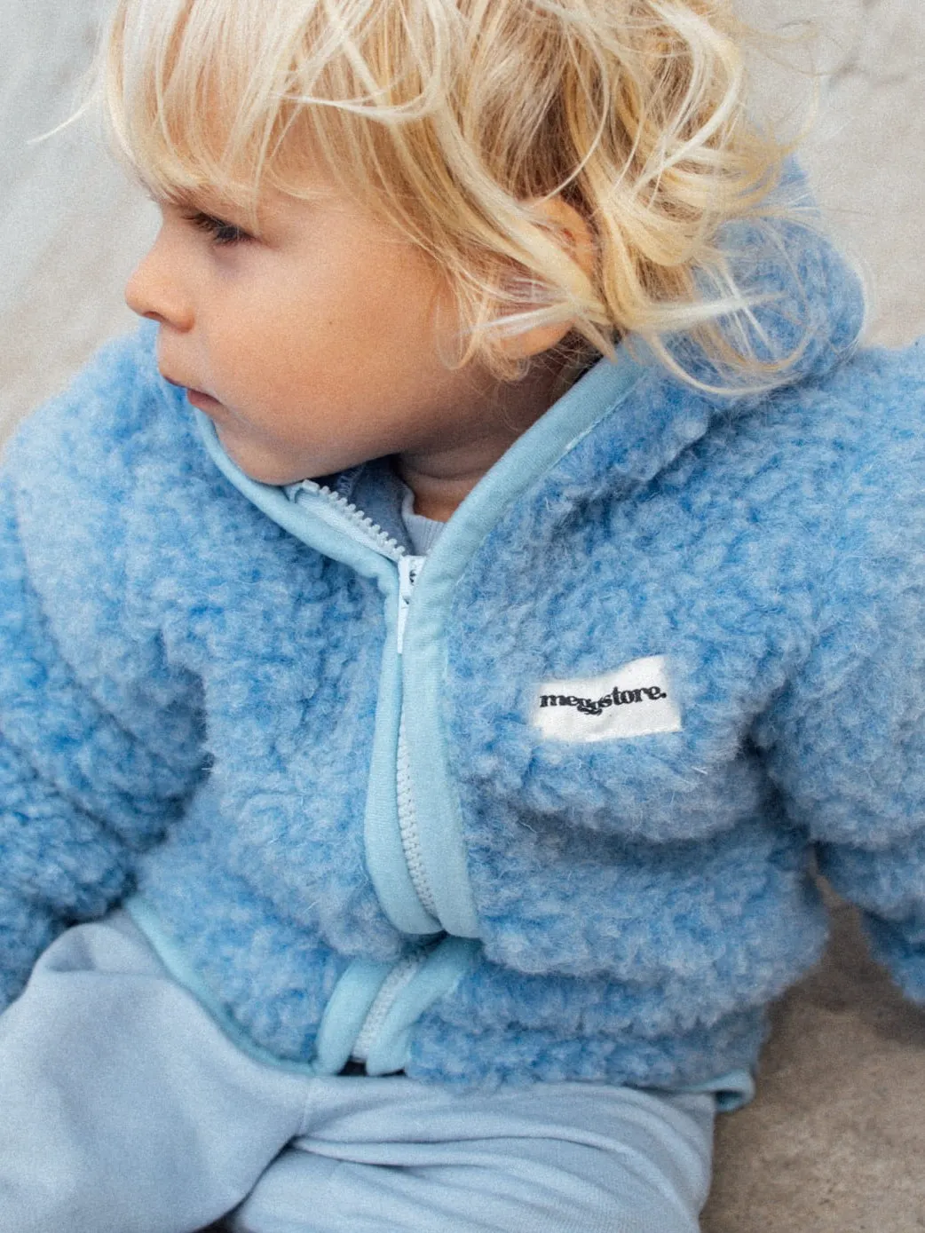 Meggstore - kurtka wełniana dziecięca Blue