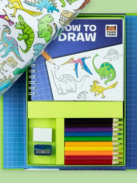 Tiger Tribe - zestaw Jak Rysować Dinozaury