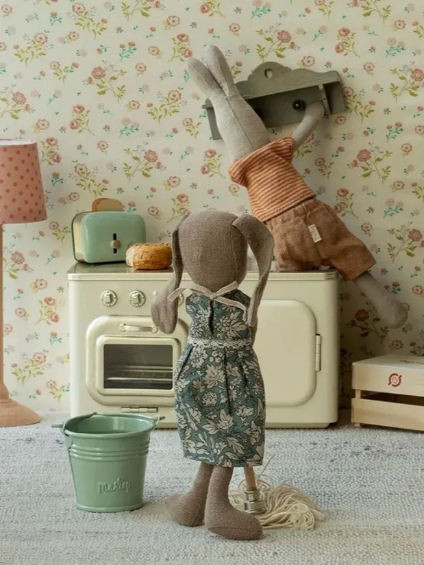 Maileg - wiaderko z mopem dla myszek