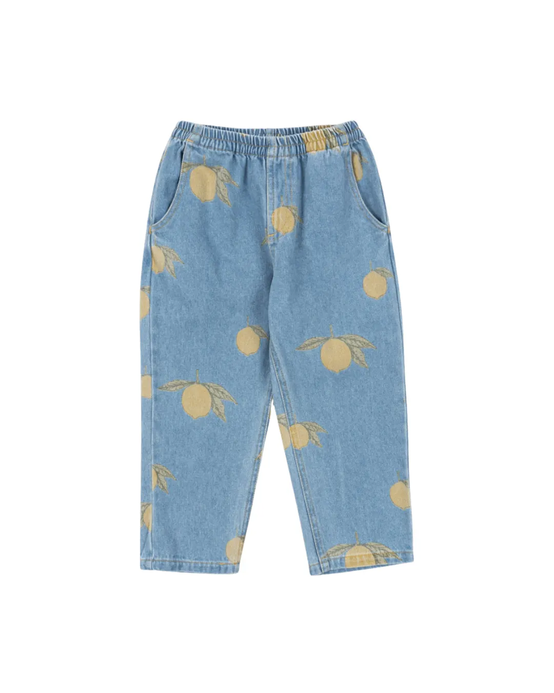 Konges Sløjd - spodnie jeansy dziecięce Magot Pants GOTS Lemon