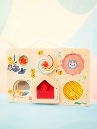 Lilliputiens - drewniana tablica manipulacyjna walizka Farma Lilliputiens - drewniana tablica manipulacyjna walizka Farma